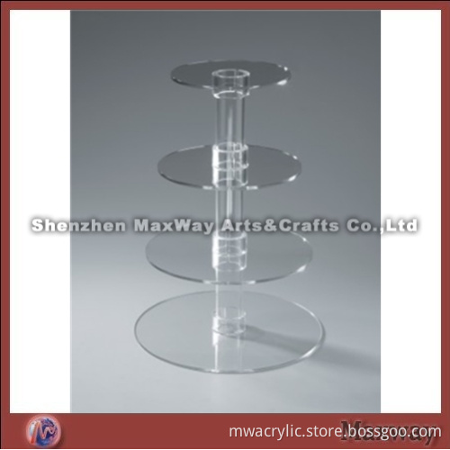 Small Transparent 4 Tiers Acrylic Cupcake Stand